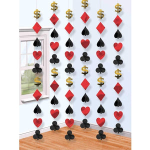 Amscan_OO Decorations - Door Covers & Curtains Casino Place Your Bets Hanging String Decorations 2.1m 6pk