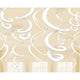 Amscan_OO Decorations - Hanging Swirls Frosty White Gold Plastic Swirl Decorations 56cm 12pk