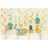 One Wild Boy Swirl Hanging Decorations 12pk