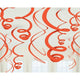 Amscan_OO Decorations - Hanging Swirls Orange Peel Robin Egg Blue Plastic Swirl Decorations 56cm 12pk
