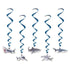 Sharks Whirls Hanging Decoration 5pk