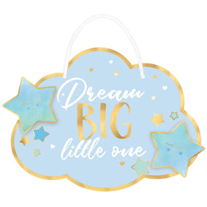 Amscan_OO Decorations - Props Oh Baby Boy Dream Big Little One Hot-Stamped Hanging Sign Each