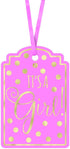 Pink Foil Stamped Paper Tags 25pk
