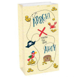 Amscan_OO Games & Favors - Favor Boxes, Shreds, Treat & Loot Bags Ahoy Birthday Paper Treat Bags 8pk