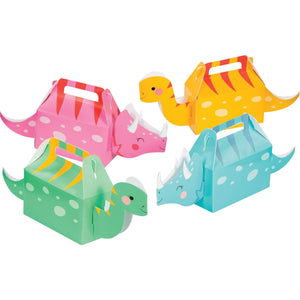 Amscan_OO Games & Favors - Favor Boxes, Shreds, Treat & Loot Bags Girl Dino Party Decor Treat Boxes Cardboard 6cm x 31cm x 13cm 4pk
