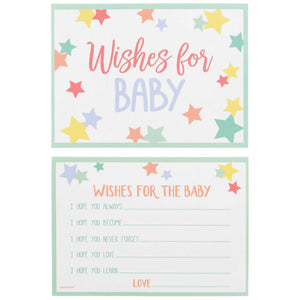 Amscan_OO Games & Favors - Favors, Activity Kit & Stickers Baby Shower Wishes for Baby Cards 8cm x 12cm 24pk