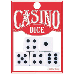 Amscan_OO Games & Favors - Favors, Activity Kit & Stickers Casino Place Your Bets Playing Dice 5pk