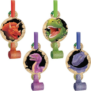 Amscan_OO Games & Favors - Favors, Activity Kit & Stickers Dino Blast Blowouts with Medallions 8pk
