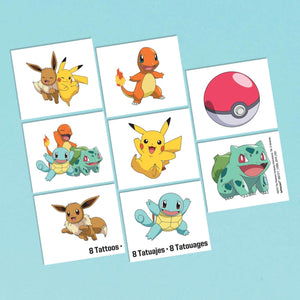 Amscan_OO Games & Favors - Favors, Activity Kit & Stickers Pokemon Classic Tattoos Each