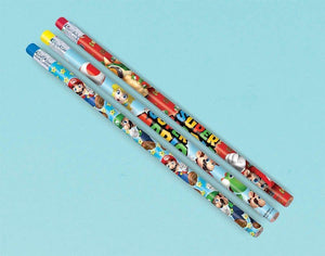 Amscan_OO Games & Favors - Favors, Activity Kit & Stickers Super Mario Brothers Pencils 12pk