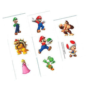 Amscan_OO Games & Favors - Favors, Activity Kit & Stickers Super Mario Brothers Tattoos 8pk