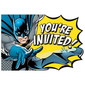 Amscan_OO Games & Favors - Invitations & Thank You Cards Batman Heroes Unite Invitations 8pk