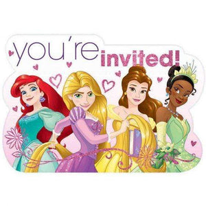 Amscan_OO Games & Favors - Invitations & Thank You Cards Disney Princess Dream Big Postcard Invitations 8pk