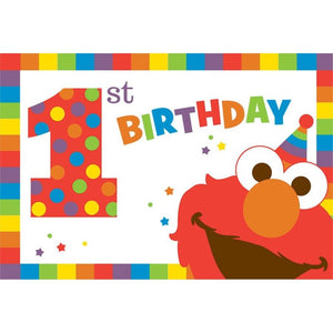 Amscan_OO Games & Favors - Invitations & Thank You Cards Elmo Turns One Postcard Invitations 11cm 8pk