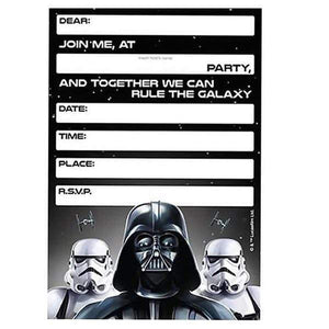 Amscan_OO Games & Favors - Invitations & Thank You Cards Star Wars Invitations 8pk
