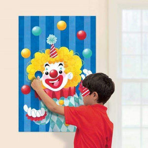 Amscan_OO Games & Favors - Pinatas & Party Game Carnival Clown Game Pin the Nose on the Clown Each