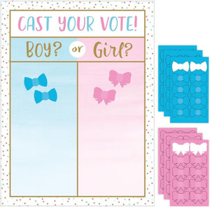 Amscan_OO Games & Favors - Pinatas & Party Game Gender Reveal Party Game Cast Your Vote 61cm x 45cm Each