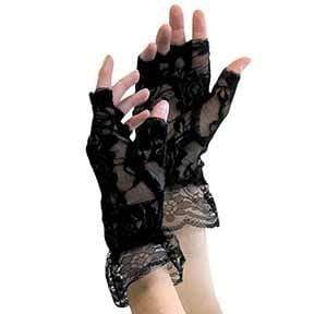 Amscan_OO Gloves - Fingerless Gloves Pirate Fingerless Lace Gloves Black Each