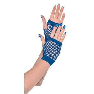 Amscan_OO Gloves - Short Gloves Blue Short Fishnet Gloves Each
