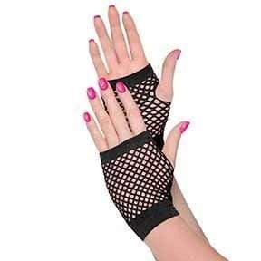 Amscan_OO Gloves - Short Gloves Fishnet Gloves Black Each