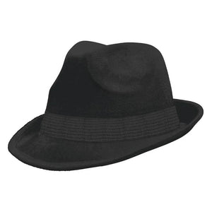 Amscan_OO Hats & Headwear - Hats & Helmets Black Fedora Velour Hat 12cm x 30cm Each
