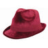 Burgundy Fedora Velour Hat 12cm x 30cm Each