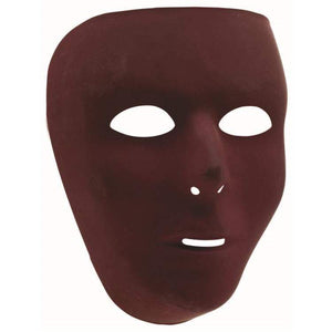 Amscan_OO Mask - Masquerade Mask Burgundy Full Face Mask 15.8cm x 19.6cm Each