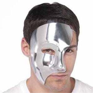 Amscan_OO Mask - Masquerade Mask Silver Phantom Mask Each