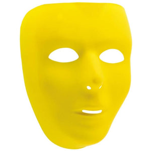 Amscan_OO Mask - Masquerade Mask Yellow Full Face Mask 15.8cm x 19.6cm Each