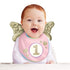1st Birthday Girl Bib with Wings Each