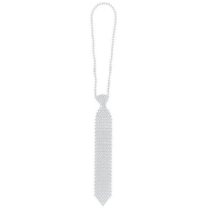 Amscan_OO Suspenders, Ties & Belts - Neck Ties Silver Tie Necklace Each
