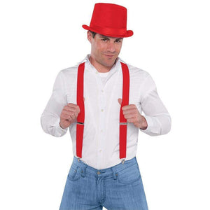 Amscan_OO Suspenders, Ties & Belts - Suspenders Red Suspenders Each