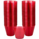 Amscan_OO Tableware - Cups Apple Red Silver Plastic Tumbler 266ml 72pk