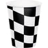 Black & White Check Cups Paper 266ml 8pk
