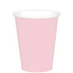Amscan_OO Tableware - Cups Blush Pink Silver Paper Cups 266ml 20pk