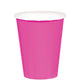 Amscan_OO Tableware - Cups Bright Pink Silver Paper Cups 266ml 20pk