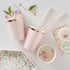 Ditsy Floral Paper Cups Polka Dot Rose Gold 9.5cm by 7.5cm 8pk