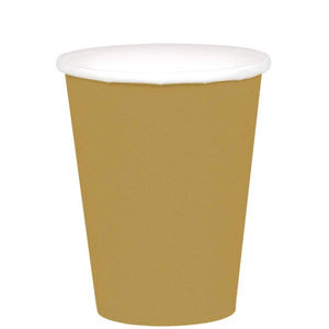 Amscan_OO Tableware - Cups Gold New Pink Paper Cups 266ml 20pk