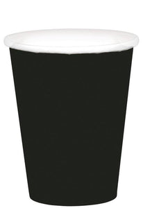 Amscan_OO Tableware - Cups Jet Black Yellow Sunshine Paper Cups 266ml 20pk