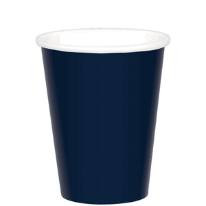 Amscan_OO Tableware - Cups Navy Silver Paper Cups 266ml 20pk