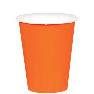 Amscan_OO Tableware - Cups Orange Silver Paper Cups 266ml 20pk