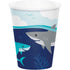 Shark Party Cups Paper 266ml 8pk