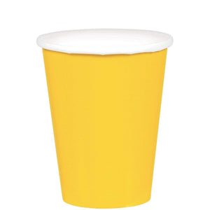 Amscan_OO Tableware - Cups Yellow Sunshine Navy Paper Cups 266ml 20pk