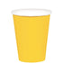 Yellow Sunshine Paper Cups 266ml 20pk