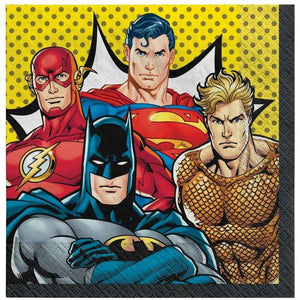 Amscan_OO Tableware - Napkins Justice League Heroes Unite Lunch Napkins 16pk