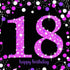 Pink Celebration 18th Lunch Napkins 33cm 16pk