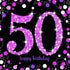 Pink Celebration 50th Happy Birthday Lunch Napkins 16pk