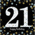 Sparkling Celebration 21st Happy Birthday Lunch Napkins 33cm 16pk