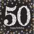 Sparkling Celebration 50th Happy Birthday Lunch Napkins 33cm 16pk