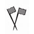 Black & White Check Racing Flags Picks Plastic 9cm x 3cm 12pk